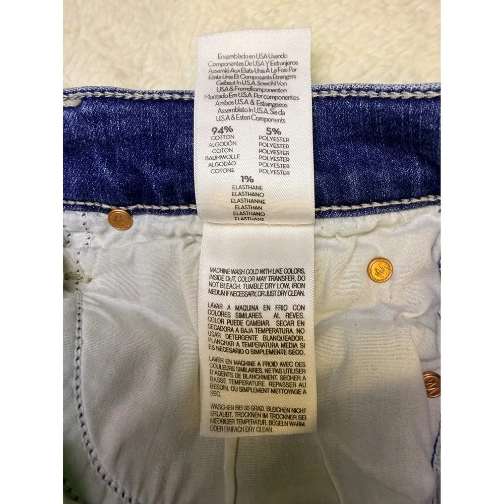 Mother The Mid Rise Dazzler Ankle Jeans We The Animals Blue Slim Straight Leg 25 - Picture 11 of 13
